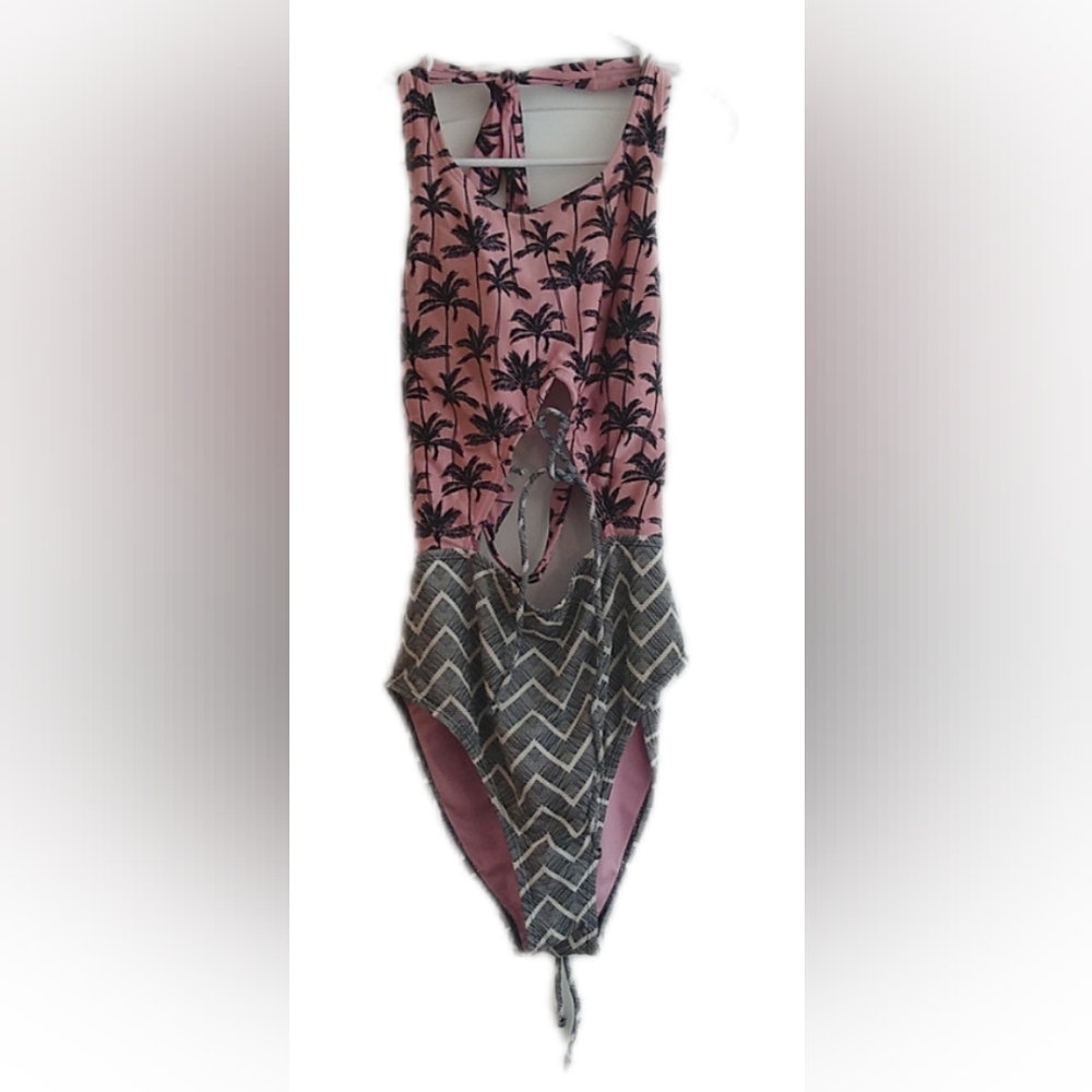 No Boundaries, Medium Pink/Grey Swim Suit